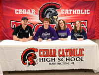 Cedar FB Players sign letters of intent