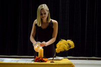 New President Willa Scoville lights the candle