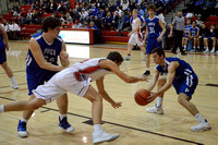 Cole Becker dives for loose ball that Ponca defender grabs
