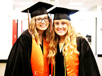 *Karlie Koch & Kylie Kempf prior to the ceremony are all ready to for graduation ceremonies.